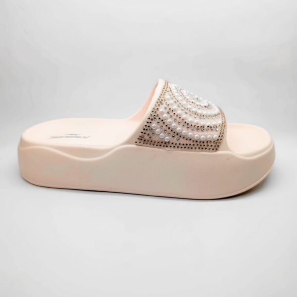 Sonimix EZ0184.10 İncili Zenne Terlik Pudra - Görsel 2