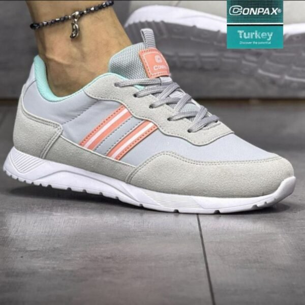 Conpax 1673 Zenne Spor Ayakkabı Cilt Buz Beyaz